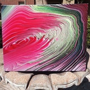 Acrylic hand painted abstract art work